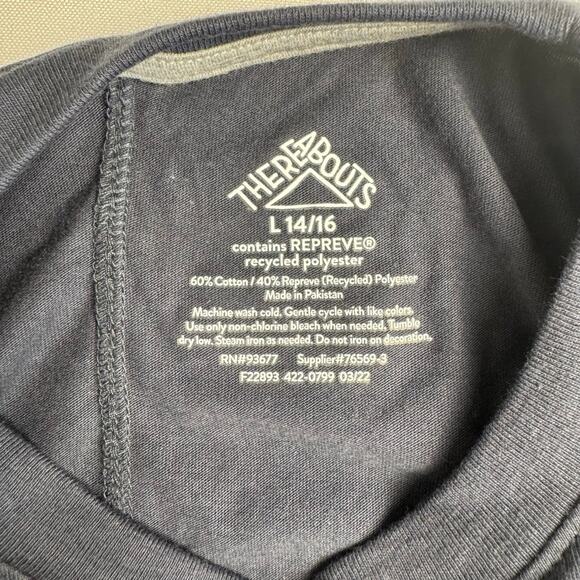 Boys Thereabouts Navy Long Sleeve T-Shirt Size L - Picture 5 of 6